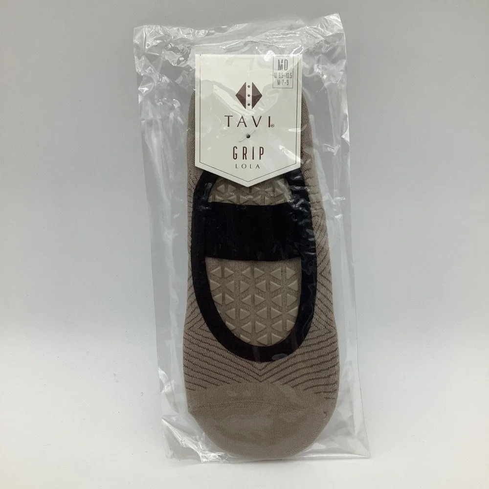 Tavi Grip Lola Socks Shitake Geo Womens Yoga‎ Pilates Barre Size Medium New